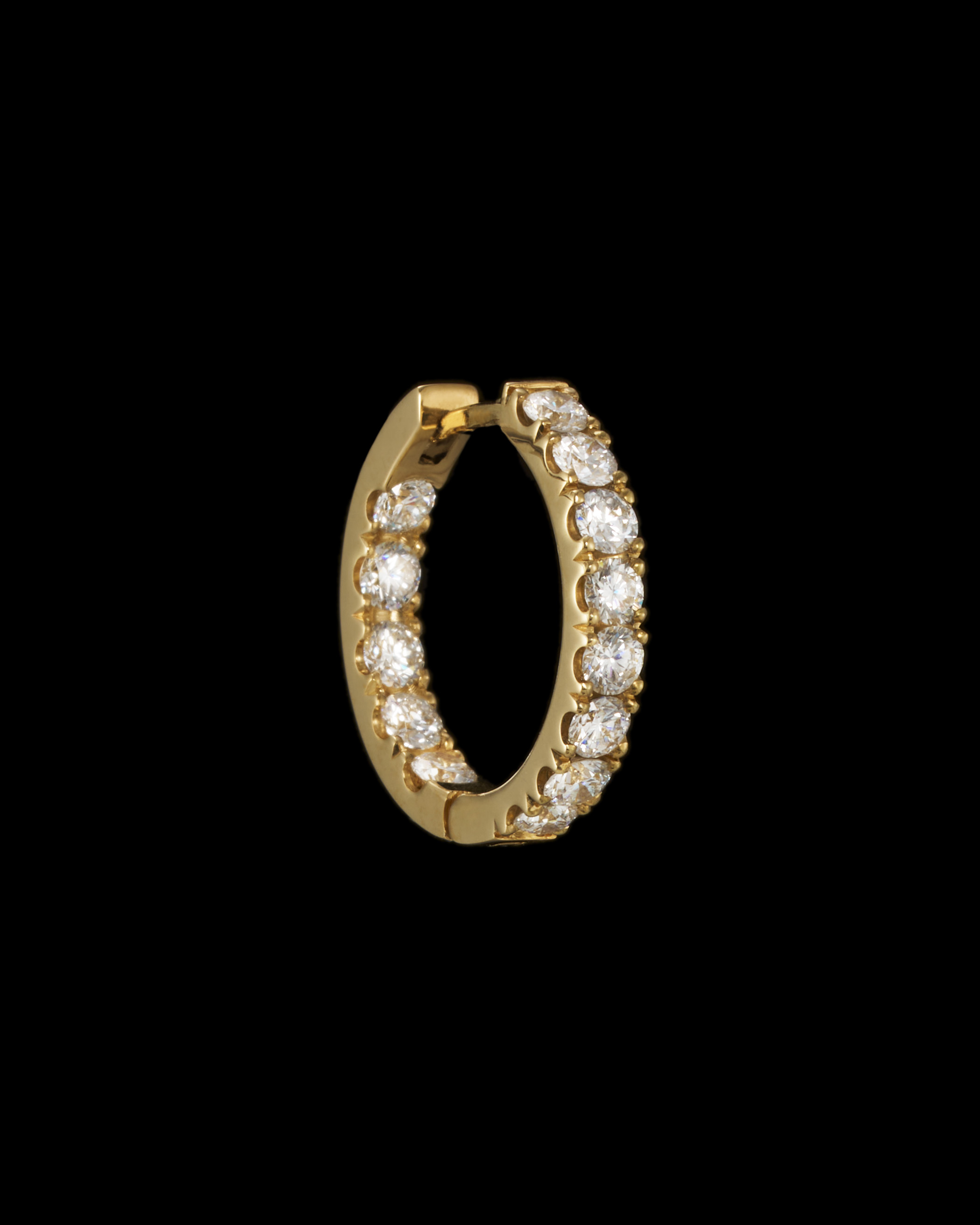 Large Diamond Hoop Earring